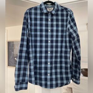 Original Penguin Men’s Plaid Long Sleeve Shirt Slim Fit Size Large Cotton NICE